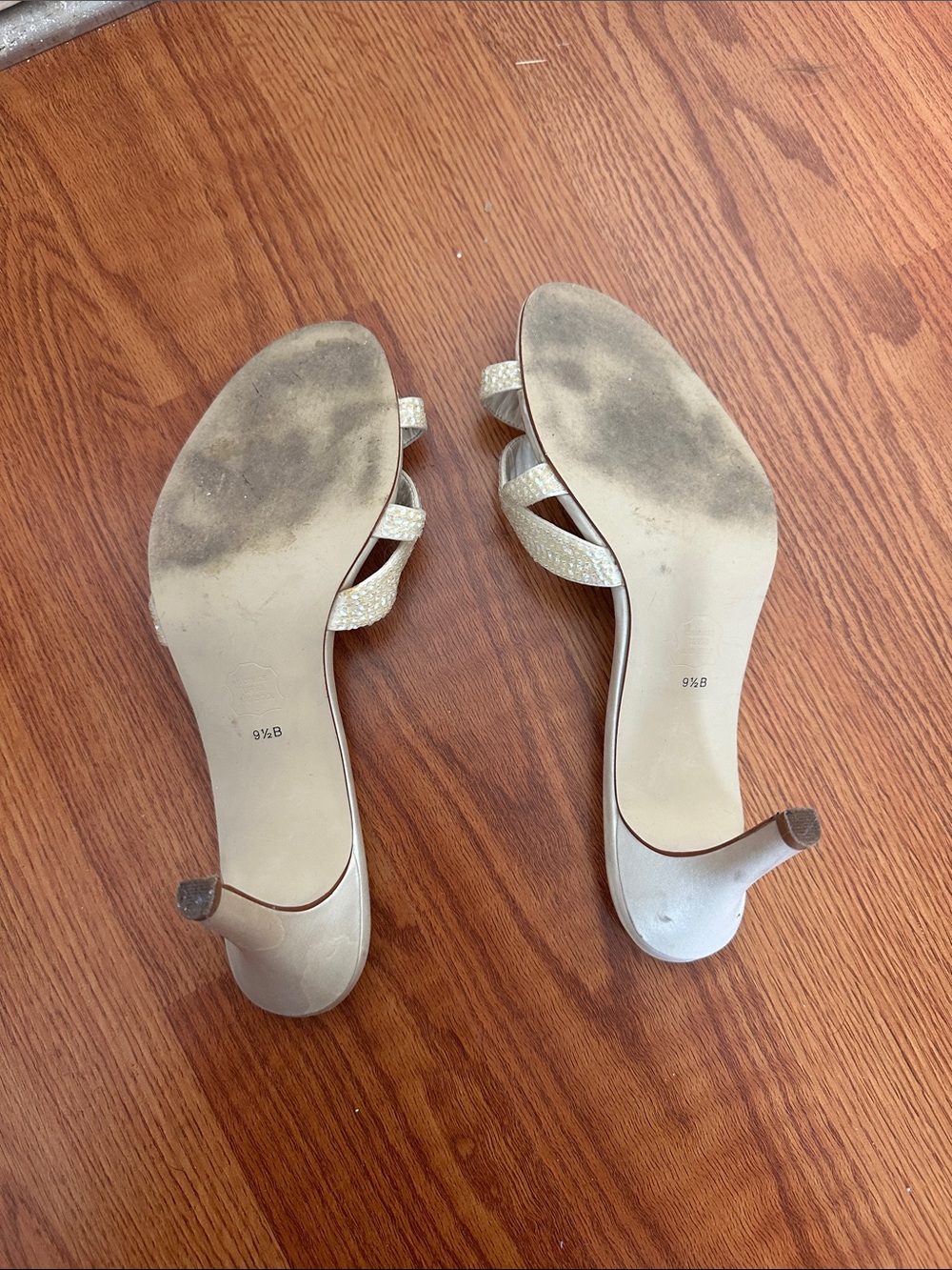 Caparros Ivory Sequin Slip-On Heels - Picture 2 of 5